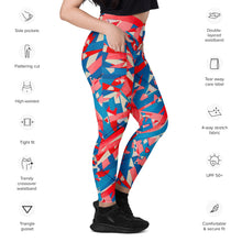 Load image into Gallery viewer, Taped up Crossover leggings with pockets