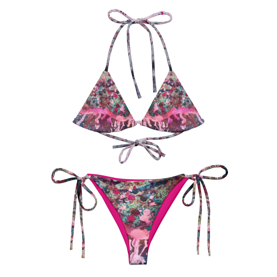 Bird Paint String Bikini Set